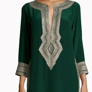 Calypso St Barth "Sythia" Chiffon Embroidered Tunic - Size Large